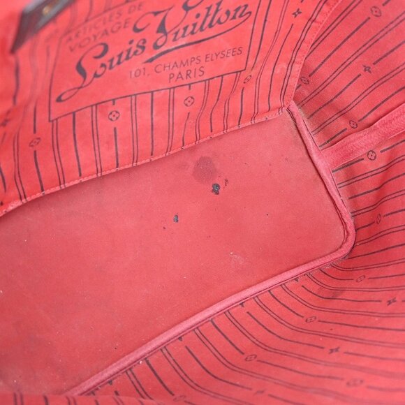 LOUIS VUITTON DAMIER NEVERFULL MM SHOULDER TOTE BAG N51105 AR4059 YQ02249 - Picture 8 of 11